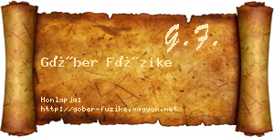 Góber Füzike névjegykártya